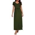 thumbnail image 2 of Women's Split Maternity Long Dresses Nursing Dresses for Breastfeeding, 2 of 5