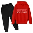thumbnail image 3 of Kids Boys Sets Long Sleeve Solid Hoodie Sweatshirt Sweatpants 2 Pcs Winter Clothes Teen Girl Trendy Clothes 9-10 Years Cute&nbsp;Boy Girl&nbsp;Clothing, 3 of 4