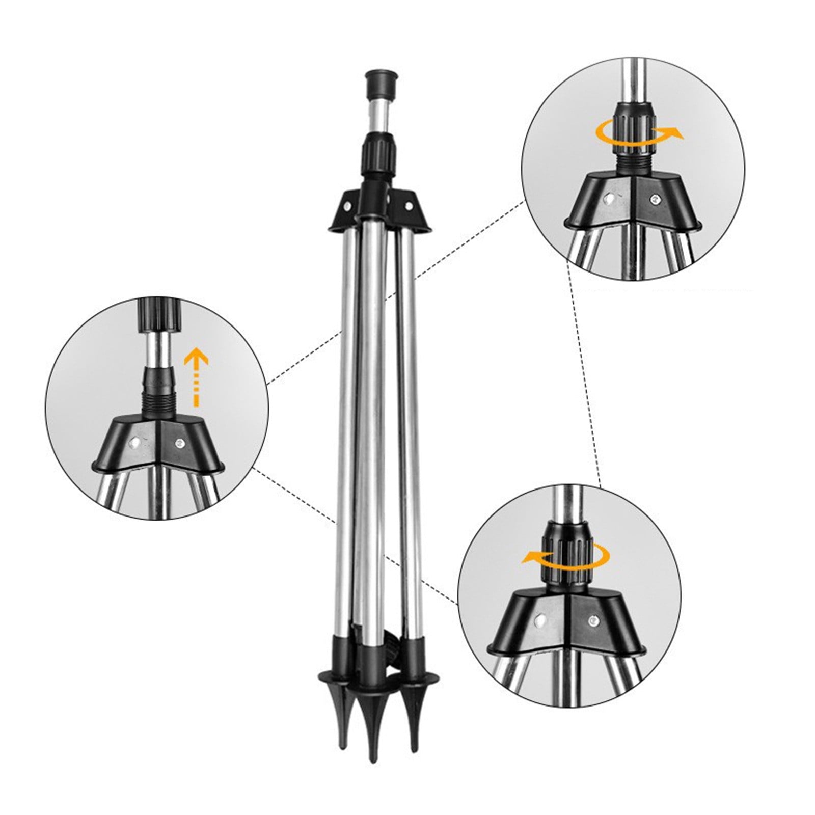 Rotating Tripod Sprinkler,360 Degree Automatic Rotating Irrigation Watering Sprinklers,Telescoping Tripod Sprinkler for Large Area,Yard,Garden,Househ