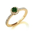 thumbnail image 2 of 1.75 Carat 6mm Round Cut And Moissanite Diamond Halo Engagement Ring in 10k Yellow Gold, 2 of 2