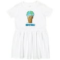 thumbnail image 3 of Inktastic Keep It Cool Melting Earth Ice Cream Cone Girls Toddler Dress, 3 of 5