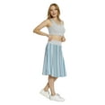 thumbnail image 4 of Women's Striped Modern Pastel Color Strips A-line Printed Skirt Casual Wear, S, Blue Lavender Cream, by Ambesonne, 4 of 6