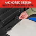 thumbnail image 4 of Motor Trend LuxeFit Blue Faux Leather Car Seat Covers Full Set Matching Front & Rear Bench Seat Cover for Cars Trucks SUV, 4 of 7