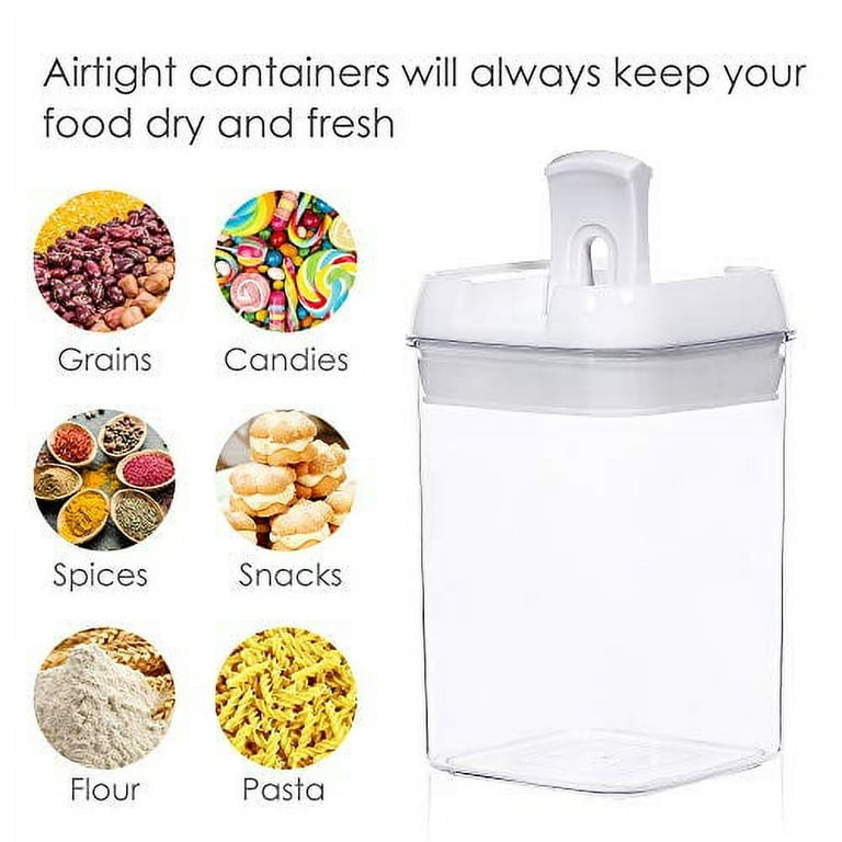 Vtopmart Airtight Food Storage Containers, 7 Pieces BPA Free Plastic Cereal  Containers with Easy Lock Lids, for Kitchen Pantry Organization and Storage,  Include 24 Labels