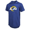 thumbnail image 2 of Men's Majestic Threads Odell Beckham Jr. Royal Los Angeles Rams Player Name & Number Tri-Blend Hoodie T-Shirt, 2 of 3