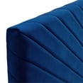 thumbnail image 4 of Pemberly Row Angular Channel Tufted Velvet Full/Queen Headboard in Navy, 4 of 11