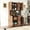Walnut, variant on 70.87 - inch Tall 6 - Door Wardrobe 1 Drawer 1 Open Shelf for Bedroom Rustic Oak Easy to DIY Clean