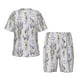 thumbnail image 1 of Balery Lavender Flowers Conjunto de Pijama Infantil de Manga Corta con Estampado – Ropa de Dormir de Algodón Suave-XX-Large, 1 of 6