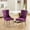 Purple, variant on Purple Velvet Upholstered Chairs | Hand - crafted Hem and Pull - ups | High Rebound Structure | Suitable for Dining Room Use