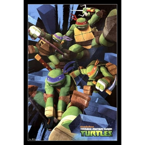 Teenage Mutant Ninja Turtles - Attack Laminated & Framed Poster Print (22 x 34)