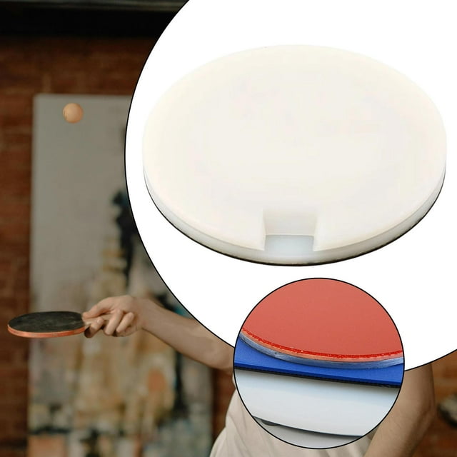 Raqueta de tenis de mesa ensamblada para cortar, tabla de cortar de paleta de pong, base antideslizante, fácil de usar, práctica y giratoria.
