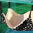 thumbnail image 5 of Breathable Pet Cat Nest Double-sided Usable Hanging Cat Hammock in Iron Cage, Pet Supplies 27X27CM Black and white dots, 5 of 6