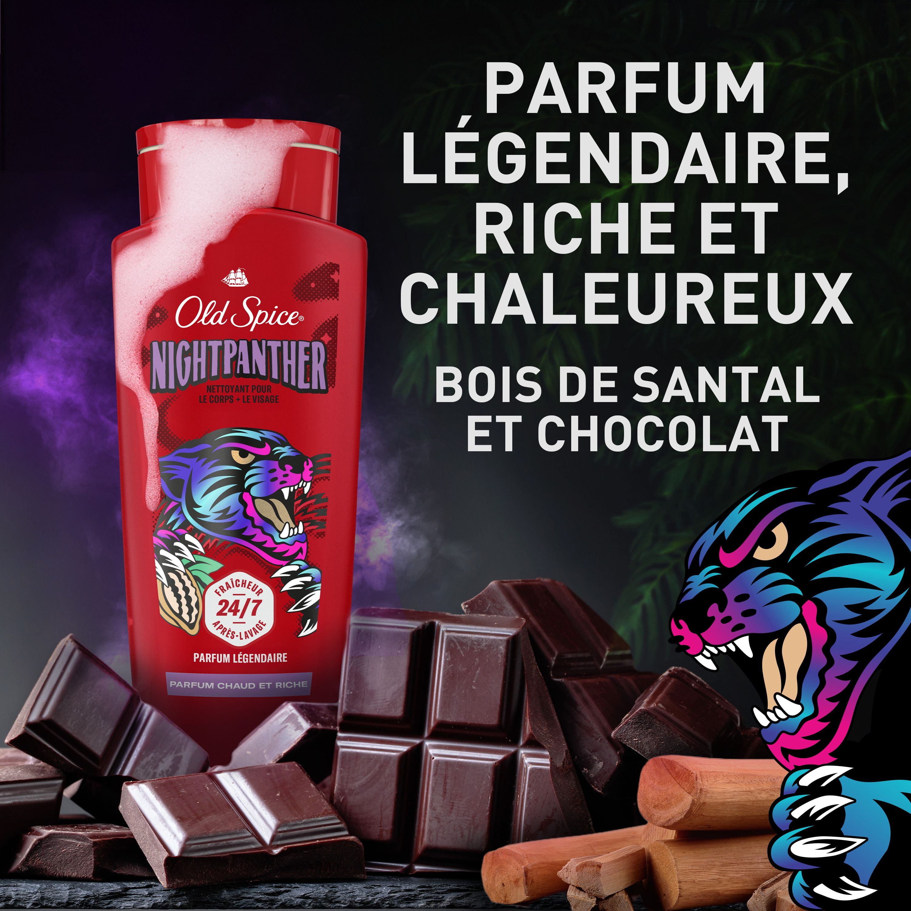 Nettoyant pour le corps Old Spice pour hommes, NightPanther