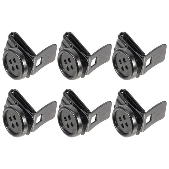 BESTOYARD 6Pcs Black Metal Button Braces for Men Trousers Stylish No Sew Pants Fasteners