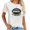 White, variant on Womens Sunday Funday Letters Print T Shirt Women Football Sport Casual Short Sleeve Top Black 2XL