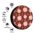 thumbnail image 4 of Pofeuu Cute Pig with Coins Print Spare Tire Wheel Cover for Car Truck SUV Camper Universal Fit Spare Tire Cover RV Spare Tire Covers-17 inch, 4 of 6