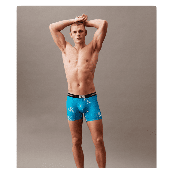 Calvin klein Men's Micro Logo Boxer Brief, Tapestry Teal, XL