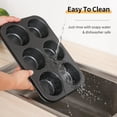 thumbnail image 4 of 2 Pack Non Stick Baking Tray,Bexikou Carbon Steel Muffin Cake Pan,Muffin Cupcake Tin for Muffins, Cupcakes,Gold, 4 of 7
