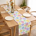 thumbnail image 3 of Table Runner 72 Inches Long for Kitchen Dining, Easter Eggs Dresser Scarf Farmhouse, Dining Table Decorations for Wedding/Parties, Cute Colorful Spring Love Country 16 x 72 In, 3 of 8
