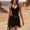 Black women's halter mini dress a1, variant on Women's Halter Ruched Boho Mini Dresses V Neck Sleeveless High Low Asymmetric Party Dress Summer Beach Vacation Sundresses, Black M