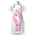 thumbnail image 3 of Feminist Apron, Lgbt Themed Female Fist Ornamented with Phrases as Women Right Equality, Unisex Kitchen Bib with Adjustable Neck for Cooking Gardening, Adult Size, White Pink, by Ambesonne, 3 of 4