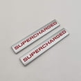 thumbnail image 2 of HUGFEGWE 2X Metal Supercharged Logo Car Emblem Premium Auto Badge Rear Trunk Sticker Side Fender Decal (Silver&Red) AZ824-27446, 2 of 8