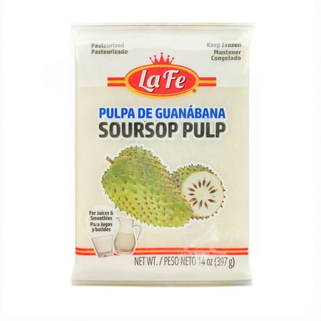 La Fe Soursop Pulp, 14 oz Bag (Frozen)