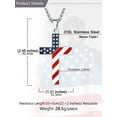 thumbnail image 6 of U7 Stainless Steel Patriotic Cross Necklace for Women Men Fashion American Flag Religious Christmas Jewelry Gift, 6 of 9
