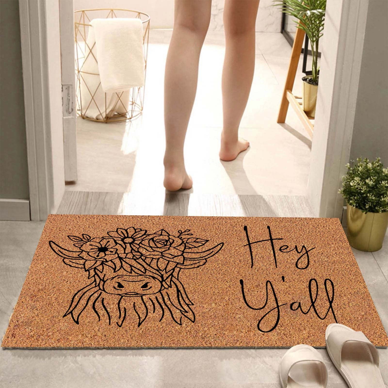 GAITON Indoor Door Mat 20x31.5, GAITON Retro Entryway Rugs Front Door Mat  Non-Slip Welcome Doormat, Resist Dirt Washable Entrance Mat Front Porch 