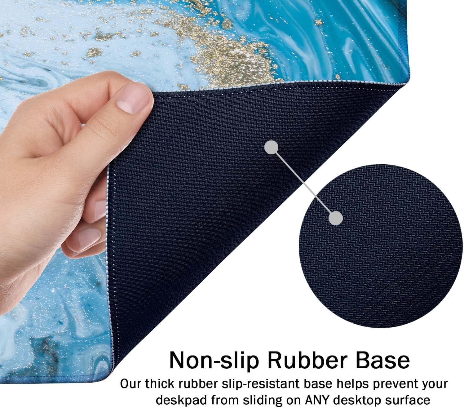 Colorful Marble Anti-Slip Mouse Pad Desk Mat, Large Desk Pad, Big Gaming Mousepad Laptop Office Computer Home Stylish Office Gift, Full Desk XXL Extended Gaming Mouse Pad 35.5" X 15.7"