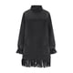 thumbnail image 5 of RKSTN Women's Faux Suede Fringed Mni Dress Plus Size Turtleneck Vintage Fringe Hem Dresses Womens Casual Oversized High Neck Long Sleeve Suede Dress Holiday Party Tassel Gown Knee Length Dress, 5 of 9