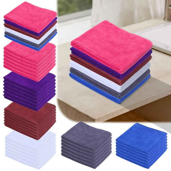 Latrodar Towel Cleaning Shop Foot Bath Towel Thickened Absorbent Dry Hair Towel 6PC First Home Must Haves Multicolor Cloth