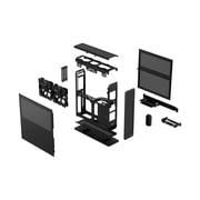 حافظة كمبيوتر صغيرة الحجم من Fractal Design Ridge باللون الأسود Mini-ITX مع رافعة PCIe 4.0