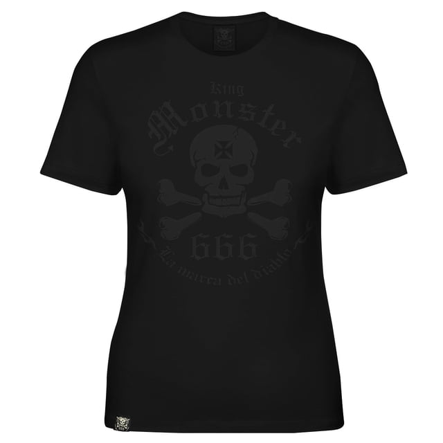 Blusa Negra Manga Corta Grande Logo Black