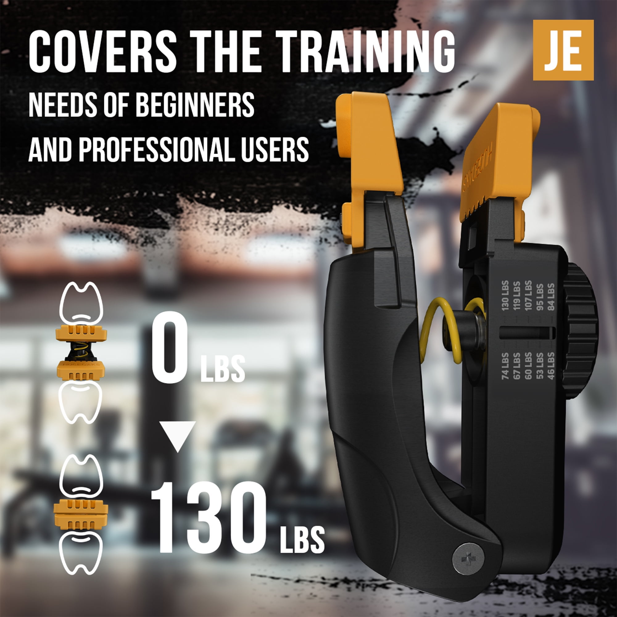 HUGEOAKS Resistance Adjustable Jaw Exerciser for Men and Women, Jaw, Face and Neck Exerciser, Powerful Jawline Trainer for Beginners, Intermediate and Advanced Users - Slims and Trims