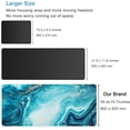 thumbnail image 2 of Mouse Pad with Stitched Edge Premium Textured Smooth Precise Operation Washable Non-Slip Rubber Base Desktop Protection Desk Mat, 35.4 x 15.7 inches, Blue Marble Gold, 2 of 5