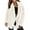 White, variant on Babysbule Winter Jackets for Women Women's Autumn/Winter Solid Color Cardigan Plush Lapel Coat Tops