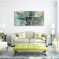 thumbnail image 4 of Aaheei Abstract Wall Art Living Room Bedroom Wall Decor Boho Canvas Wall Art Prints Pictures Modern Brown Blue Wall Art Office Farmhouse Paintings Artwork, 4 of 6