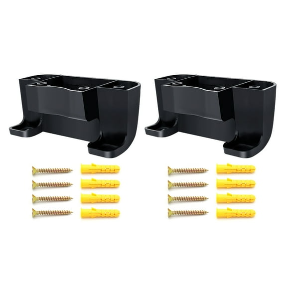 tegongse Hose Hanger Garden Hose Storage Black Water Hose Holders for Outside Wall Mount Garden Hose Reel Hoses Stand with Screws