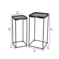 thumbnail image 5 of Accent Table with Smoked Glass Top, Set of 2, Black,Saltoro Sherpi, 5 of 5