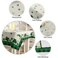 thumbnail image 5 of St.Patrick''s Day Tablecloth Rectangle/Oval 60x102in Shamrocks Green and Black Buffalo Plaid Retro Tablecloths Waterproof Table Cloth for Kitchen Indoor Outdoor Table Cover for Dining/Party Decoration, 5 of 6