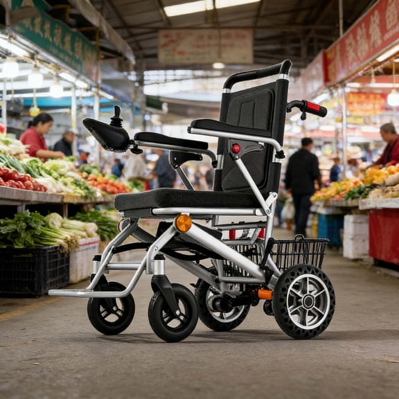 Lightweight Wheelchair for Adults, Electric Portable All-Terrain Mobility