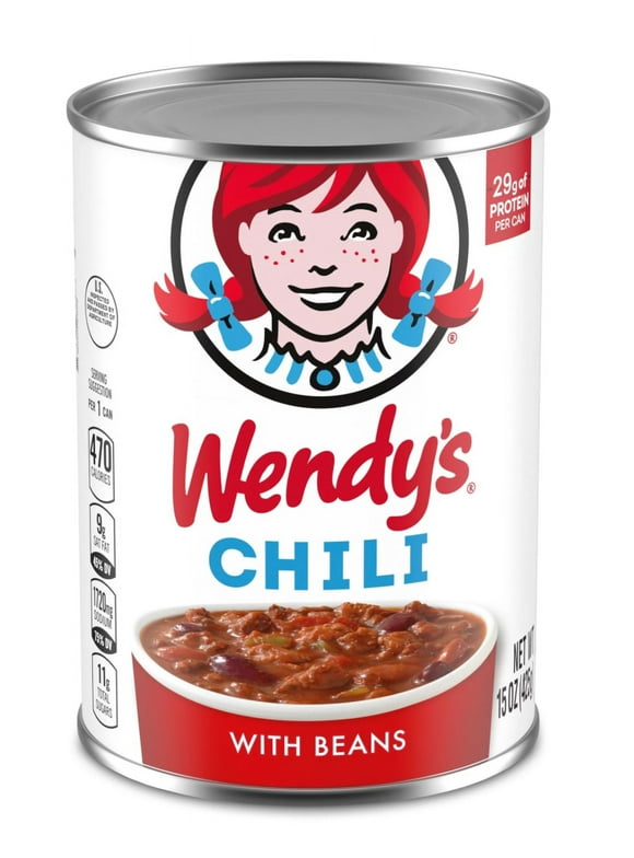 Wendy's Chili With Beans, Canned Chili, 15 oz. (Pack of 2)