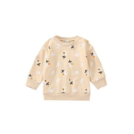 

0-6Y Toddler Baby Halloween Sweatshirts Boys Girls Tops Round Neck Long Sleeve Loose Fall Pullovers