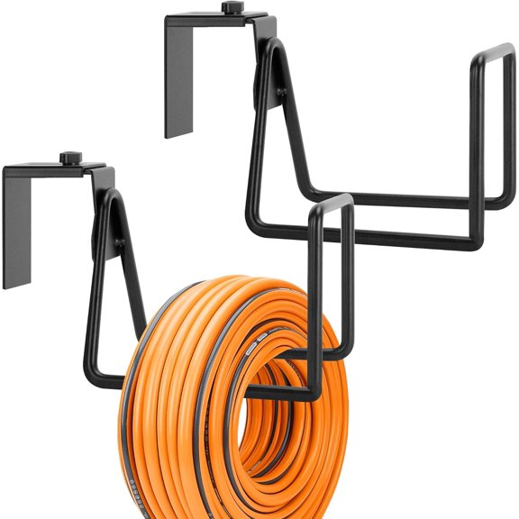 2 Pack Garden Hose Holder - Heavy Duty Wall Mount Hose Hanger - Adjustable Hose Reel Hose Hooks for Water Hose Storage and Extension Cords