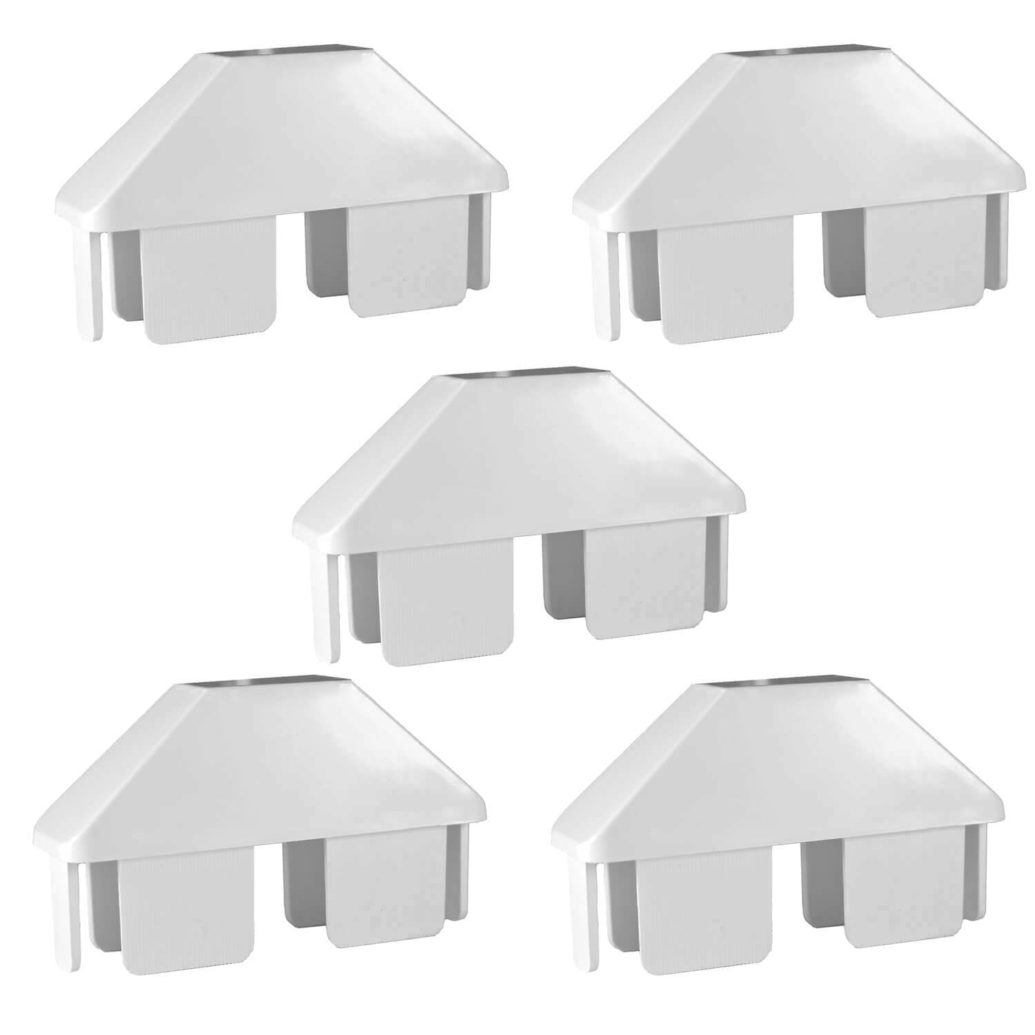 Jake Sales Brand - White Vinyl Picket Fence Caps - 7/8' x 3' Dog Eared Style - 5 PACK