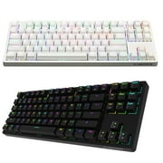 Mini Keyboard Wired Bluetooth-compatible Wireless Dual Mode 87 for Key RGB Mechanical Keyboard Kailh BOX Switch For Tabl