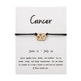 thumbnail image 1 of 12 Doce Constelaciones Pulsera Constelación Tarjeta Ajustable Negro Cuerda Pulsera, 1 of 2