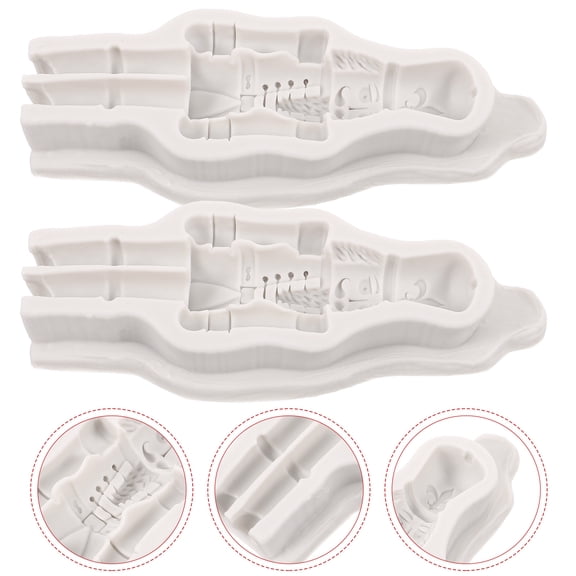 OUNONA Nutcracker Soldier Silicone Molds: Christmas Nutcracker Resin Mold Nutcracker Figurine Silicone Casting Molds For Diy Crafts Candle Soap Making