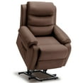 thumbnail image 1 of Korser Small Power Lift Recliner Chair for Elderly with Memory Function Linen for Living Room,Brown, 1 of 8
